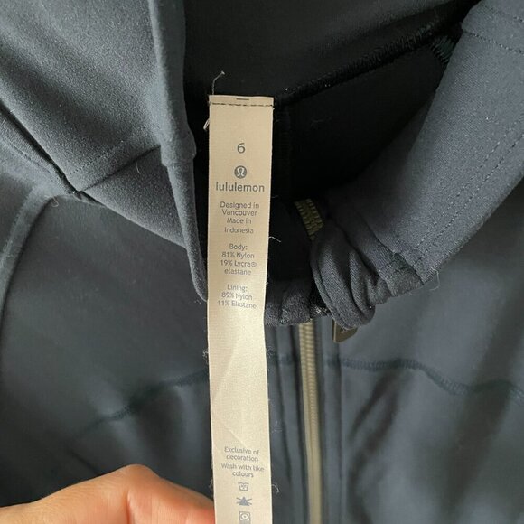 Lululemon Contour Zip Up Mock Neck Activewear Jacket Nocturnal Teal Blue 6 - Picture 9 of 9